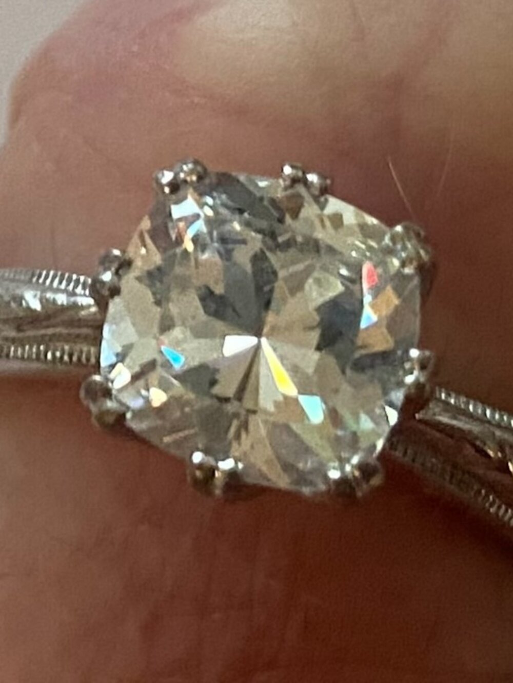TACORI 925 Sterling Silver CZ ring, size 7 - Picture 7 of 7